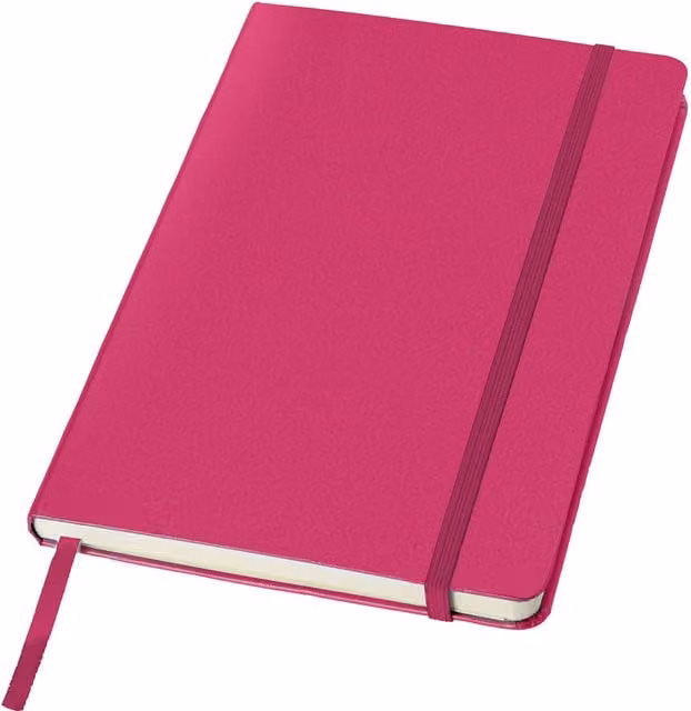JournalBooks Classic Office Notebook Pack of 2, Pink, A5, Lined, Hardcover Faux Leather