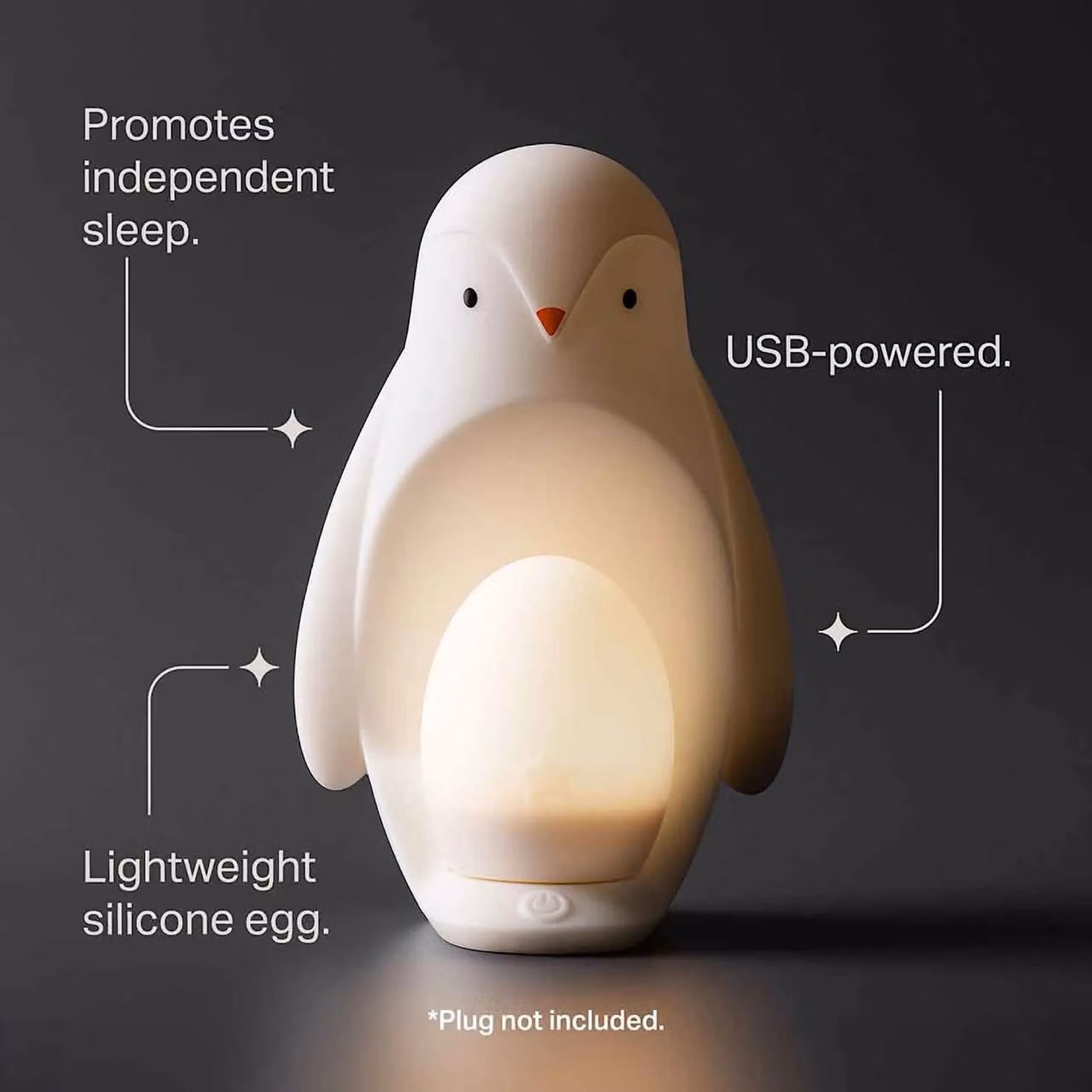 Tommee Tippee Dimmable Penguin Night Light in Beige Silicone – 3