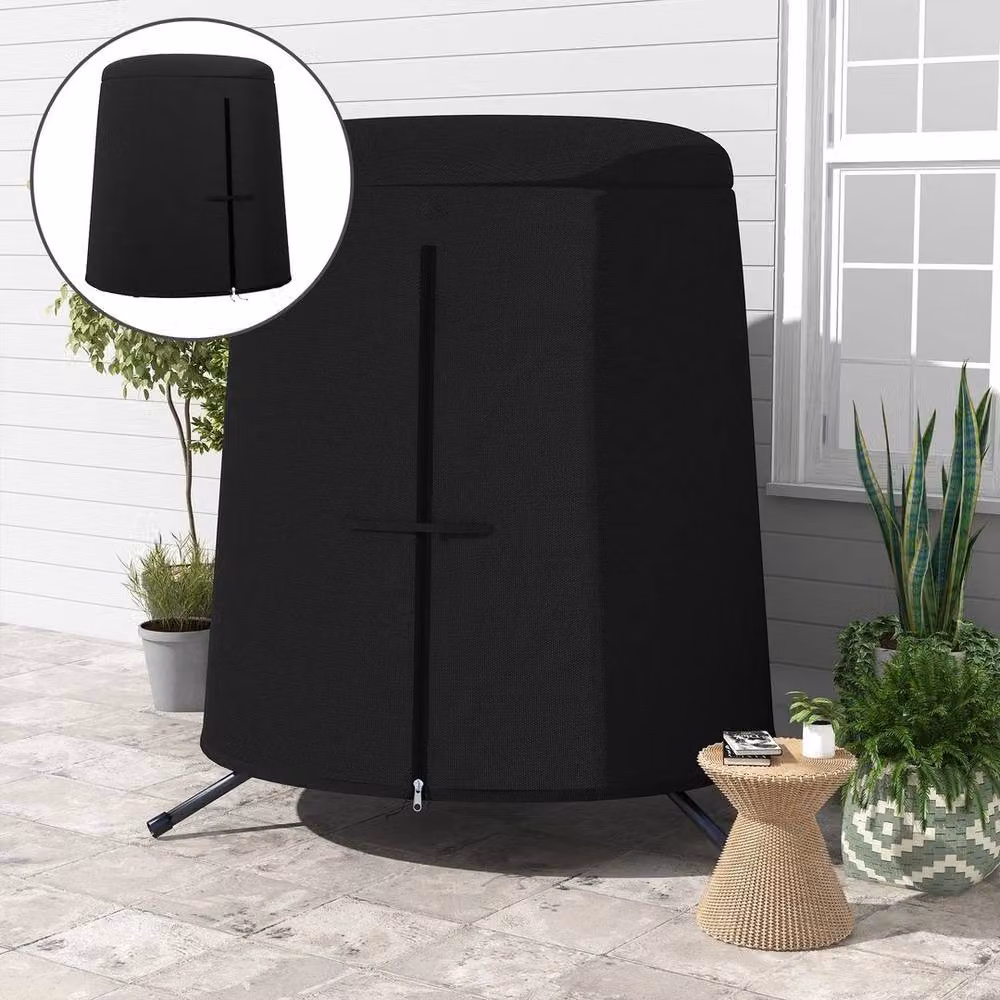KORVIXA Water-Repellent Oxford Cloth Hanging Egg Chair Cover in Black, W/D/H: 100 x 100 x 100 cm – 3