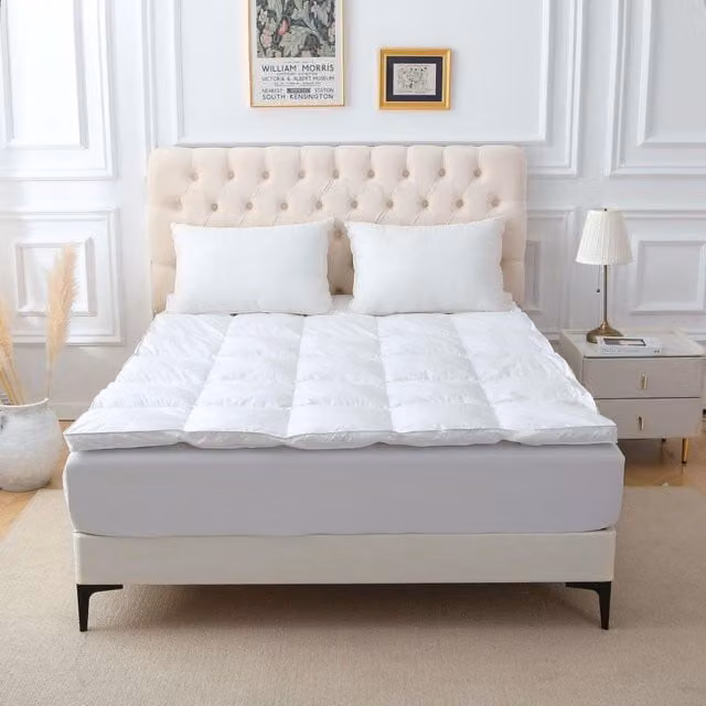HomeSpace Direct KH Goose Feather and Down Mattress Topper, White, Single