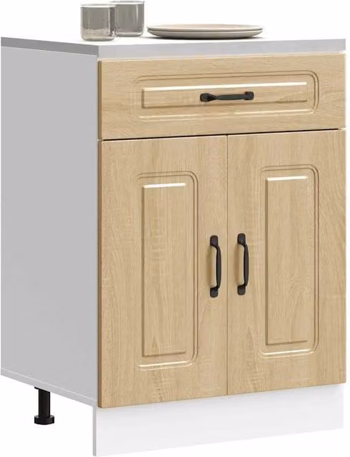 Berkfield Home Kalmar Kitchen Base Cabinet in Sonoma Oak Brown – 1