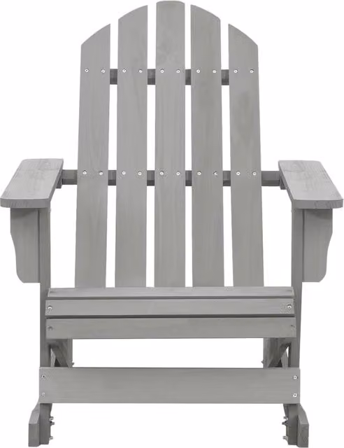 Berkfield Home Garden Grey Wood Rocking Chair with Armrests – 1