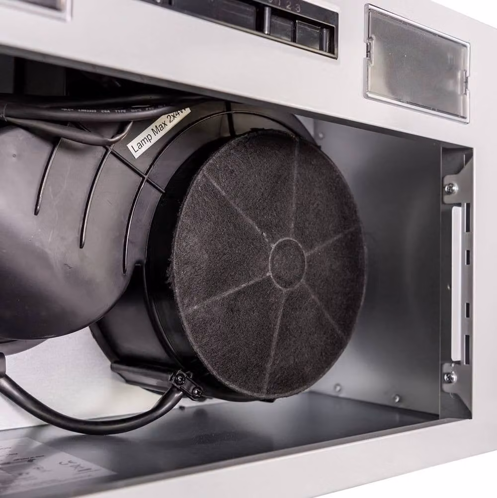 SIA Silver Built In Canopy Cooker Hood Extractor Fan with Activated Carbon Filter, Width: 52 cm – 5