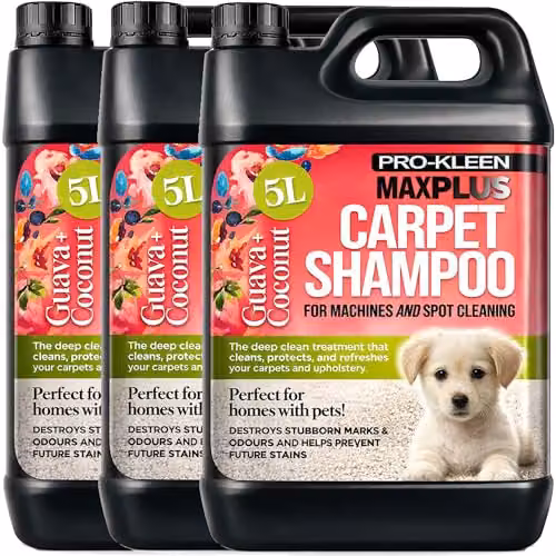 Pro-Kleen MAXPLUS Carpet Shampoo Cleaner with Coconut and Guava Fragrance, 3 x 5 l – 1
