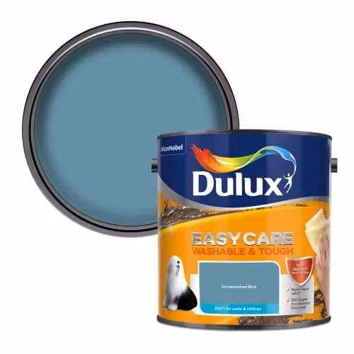 Dulux Easycare Washable and Tough Matt Dispersion Paint in Blue, 2.5L – 1