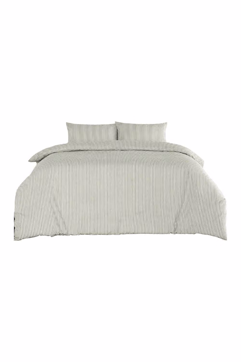 Martex Studio Edition Pinstripe Duvet Cover and Pillowcase Set in Green, 200 x 200 cm – 2