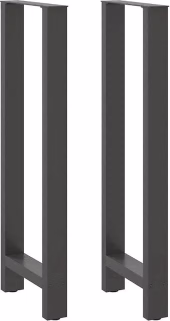 Berkfield Home Modern Steel Coffee Table Legs in Anthracite, 2 pieces, W/D/H: 40 x 40 x 111 cm