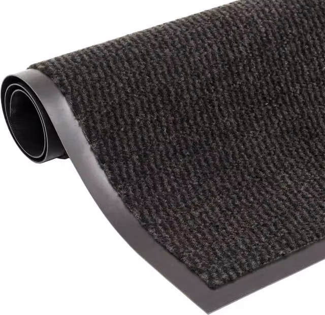 Berkfield Home Tufted Non-Slip Rectangular Doormat, Black, W: 60 cm, D: 150 cm – 1