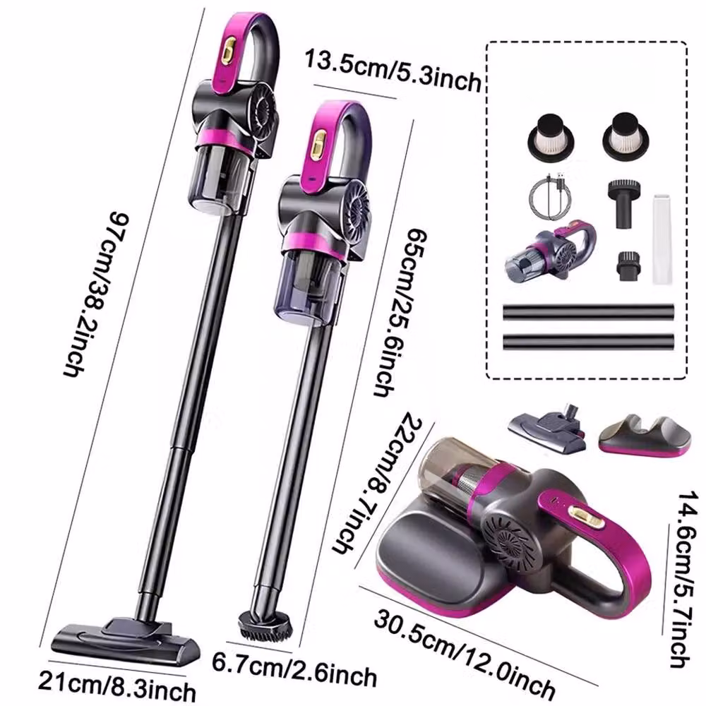 Nordara 4-in-1 Cordless Stick Vacuum Cleaner with Mite Removal in Purple – 2
