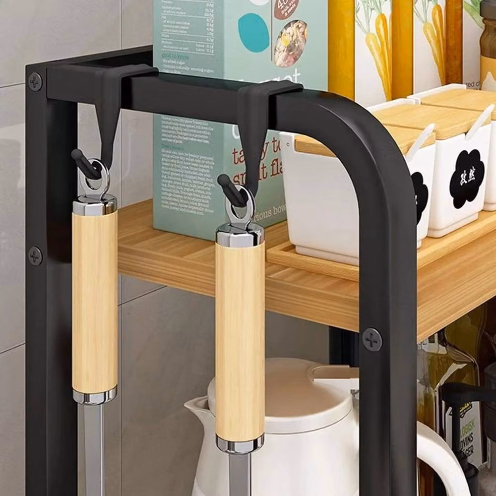 EONLION Brown Metal Industrial Kitchen Spice Storage Rack, Width: 100 cm – 4