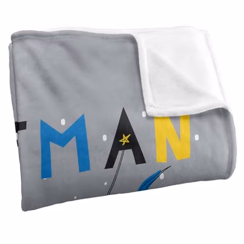 Warner Bros. Batman Swinging Over City Super Soft Fleece Throw Blanket, Multicolour, W: 91.44 cm x L: 147.32 cm – 2