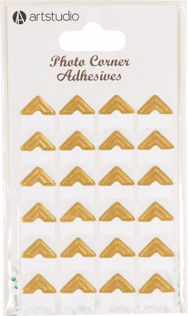 Art Studio Gold Photo Corner Adhesive Dots Pads