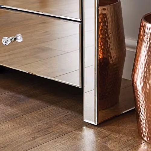 Birlea Seville 4 Drawer Mirrored Chest in Silver – 5