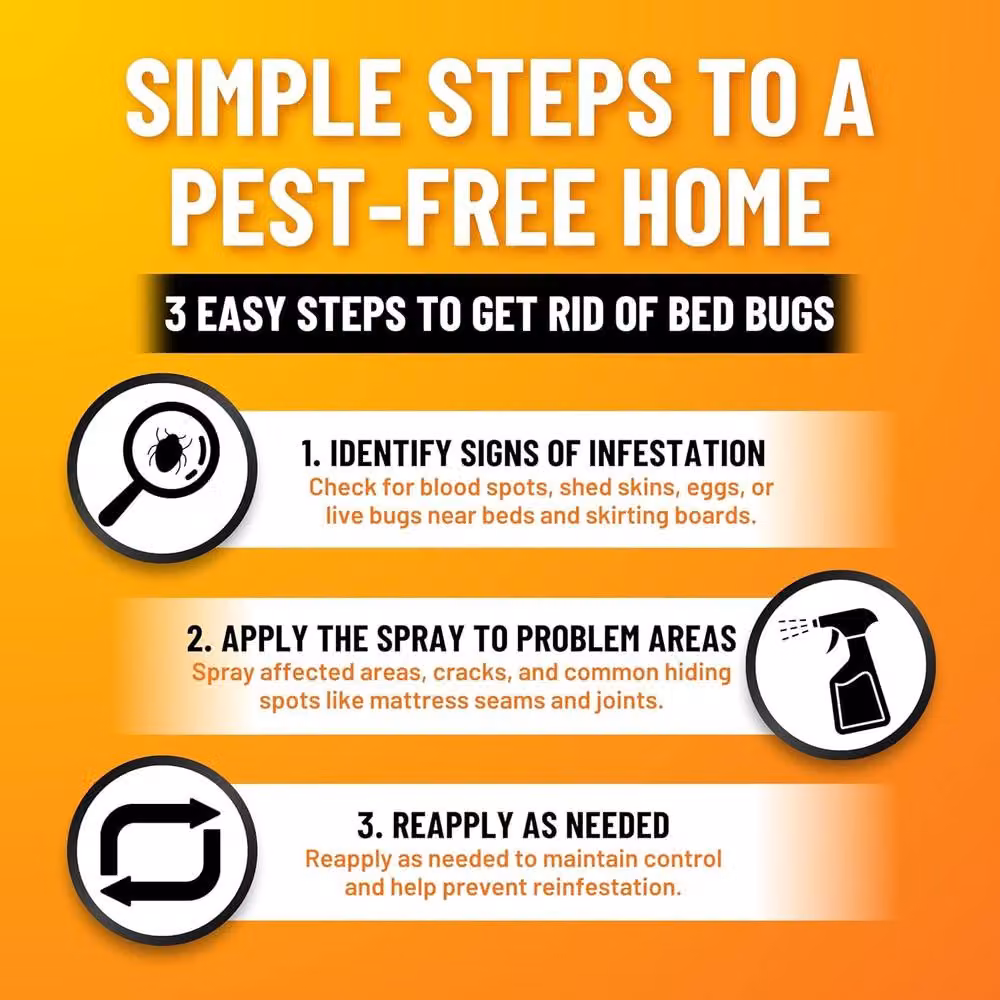 volila Bed Bug Killer Spray, Odourless and Fast-Acting, 1000ml – 4