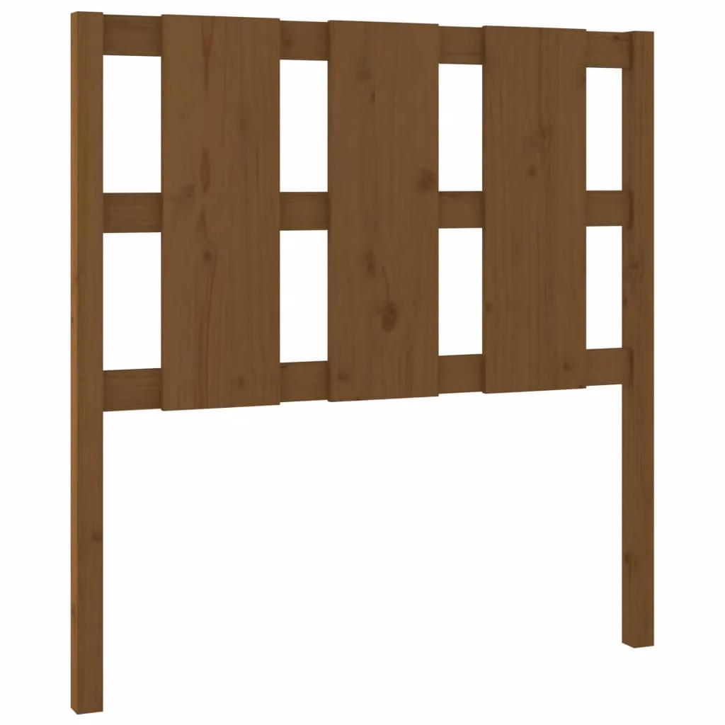 Berkfield Home Rustic Solid Pine Bed Headboard, Honey Brown, W/D/H: 95.5 x 4 x 100 cm – 2