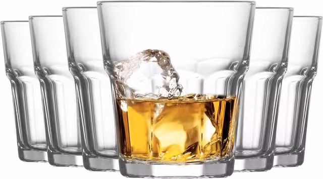 LAV Aras Transparent Glass Whisky Tumblers, 305 ml, Pack of 12 – 2
