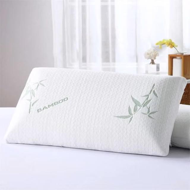 Nordara White Bamboo Memory Foam Orthopaedic Support Pillow