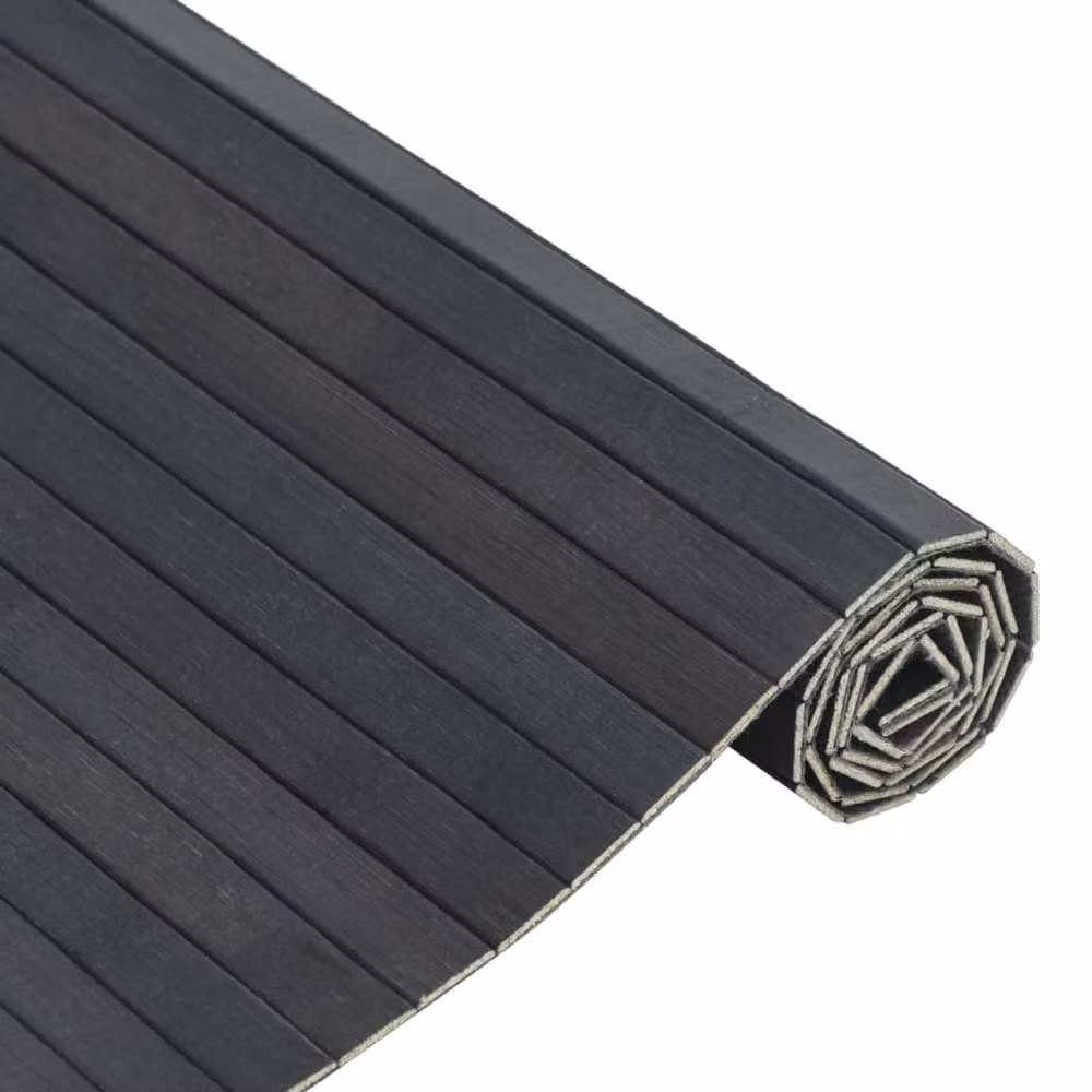Berkfield Home Rectangular Bamboo Rug in Grey, W: 70 cm, L: 200 cm – 3