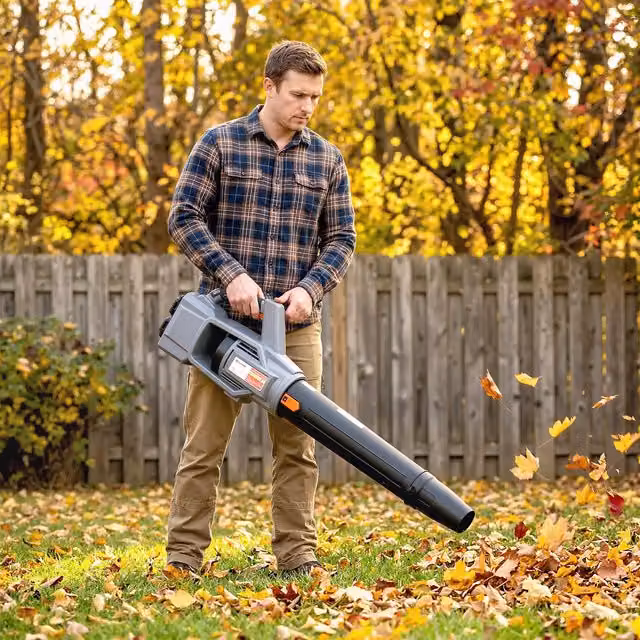 Outsunny Cordless Leaf Blower with 2 x 4000mAh Rechargeable Batteries, Light Grey