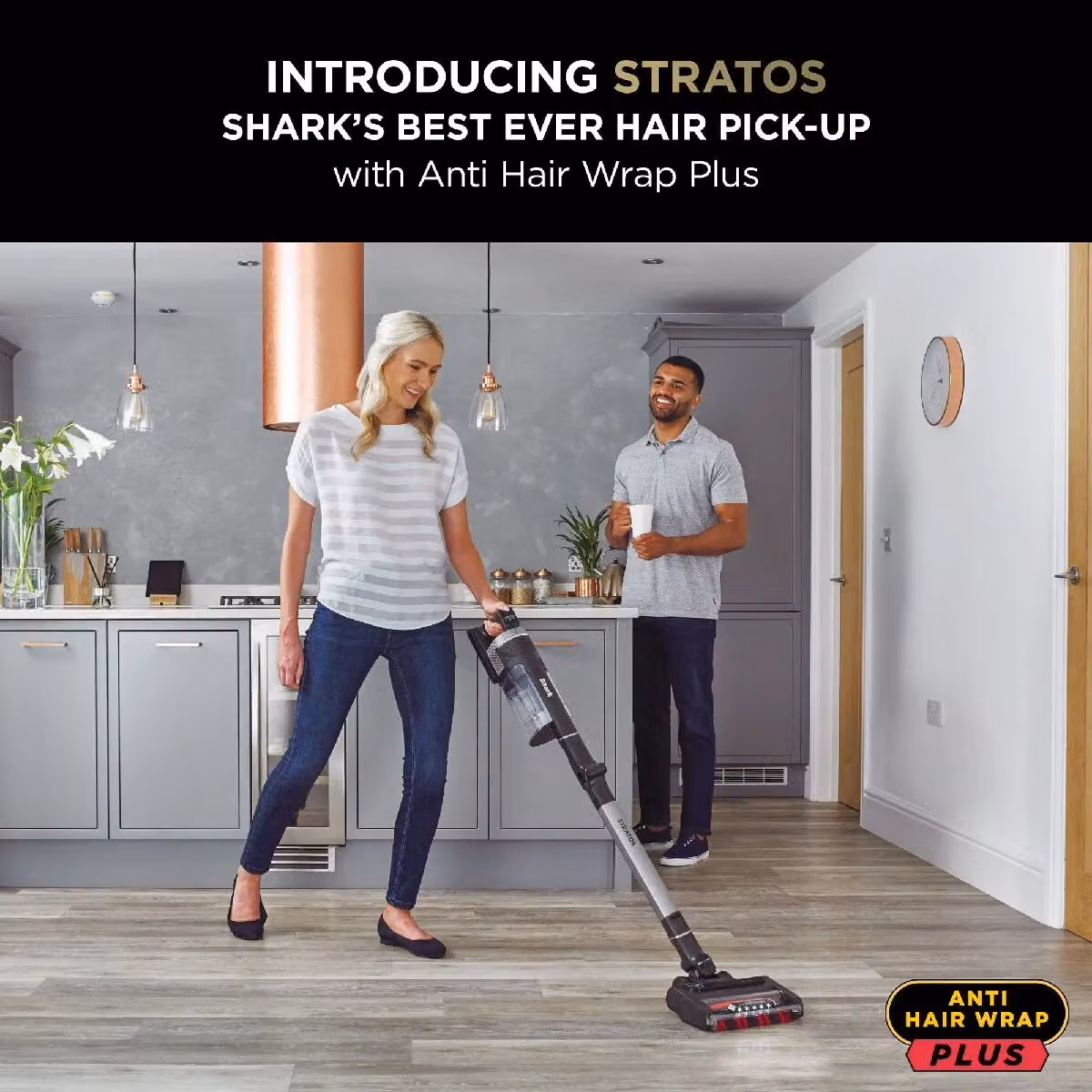 Shark Stratos Cordless Stick Vacuum Cleaner Pet Pro Model IZ420UKT with Anti Hair Wrap Plus and Clean Sense IQ in Charcoal Grey – 3