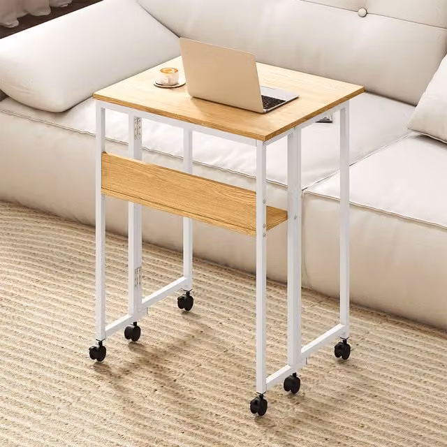Levede Mini Gaming Desk with Monitor Shelf, White, W/D/H: 100 x 50 x 75 cm