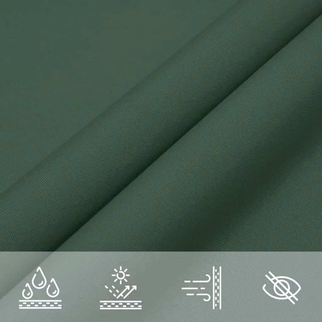 Berkfield Home Rectangular Oxford Fabric Sunshade Sail in Dark Green, 4 x 6 m – 5