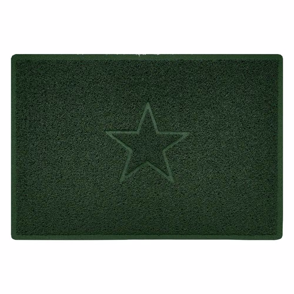 Nicoman Green Star Embossed PVC Spaghetti Door Mat, W: 45 cm, D: 75 cm – 2