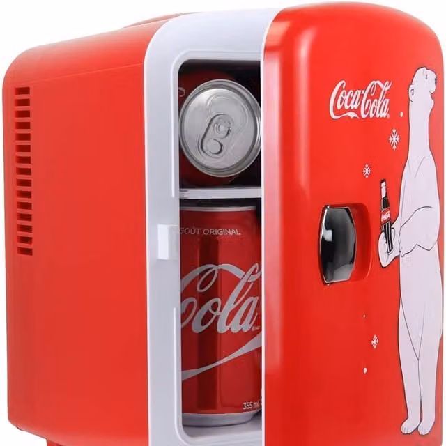 Koolatron Coca Cola Mini Fridge, 4L, Red
