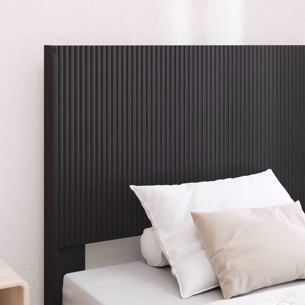 Berkfield Home Modern Bed Frame with Headboard and Lift Up Storage Base, Black, W/D/H: 90 x 190 cm – 3
