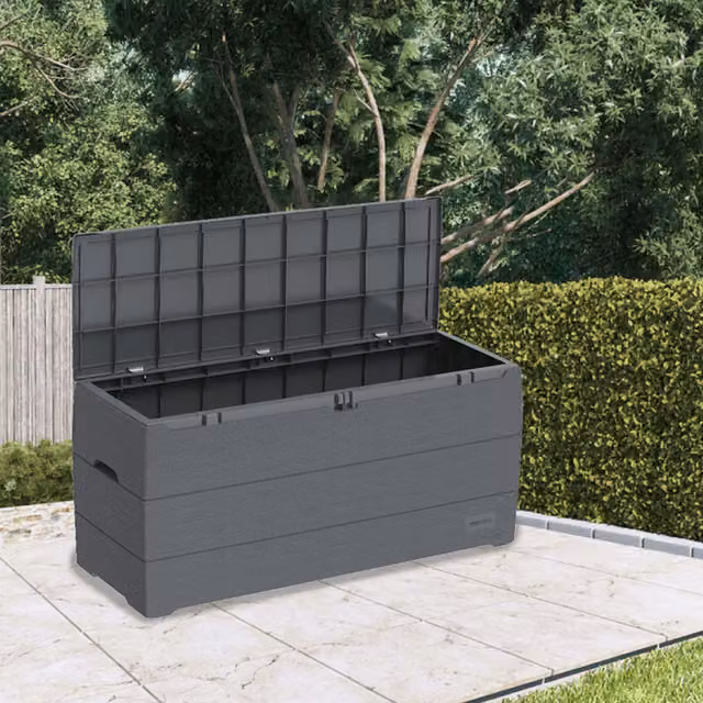 BillyOh Plastic Storage Box with Lid, Handles and Wheels, Grey