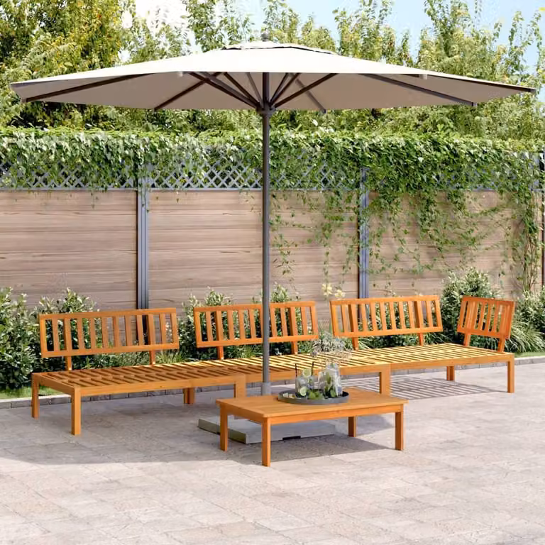Berkfield Home 4 Piece Garden Pallet Sofa Set in Brown Solid Acacia Wood