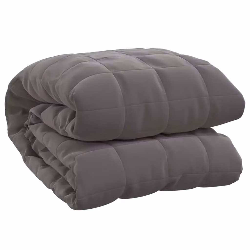 Berkfield Home Grey Weighted Blanket with Glass Beads, W/D/H: 122 x 183 cm, 5 kg – 2