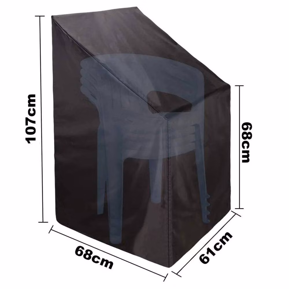 KORVIXA Waterproof Stacking Dining Chair Cover in Black – 2
