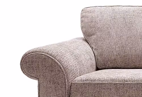 Abakus Direct Ingrid 3 Seater Sofa in Woodrose Pink Braided Chenille Fabric, W/D/H: 215 x 95 x 90 cm – 4
