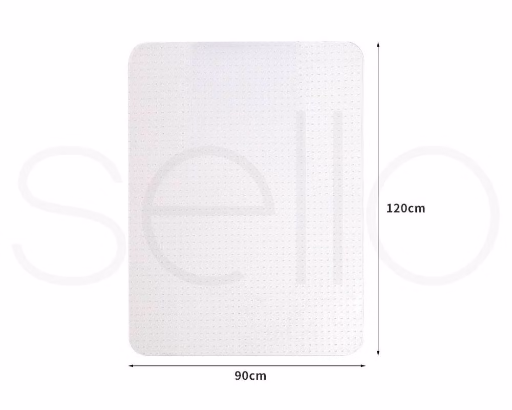 Marlow Clear PVC Office Chair Mat and Carpet Floor Protector, W: 120 cm, D: 90 cm – 5