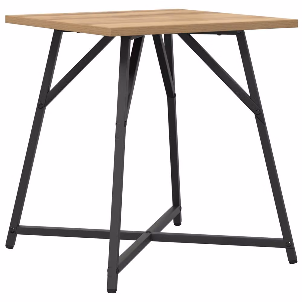 Berkfield Home Side Table 2-pack in Artisan Oak and Brown with Metal X-Frame – 3