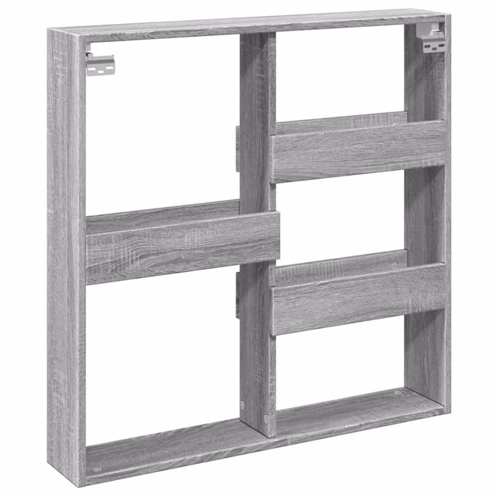 Berkfield Home Wall Mounted Grey Sonoma Cabinet, W/D/H: 80 x 15 x 80 cm – 2