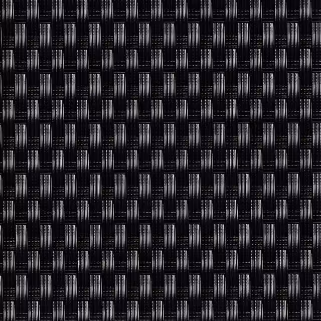 Primrose Artificial Rattan Weave Balcony Screening Roll in Black