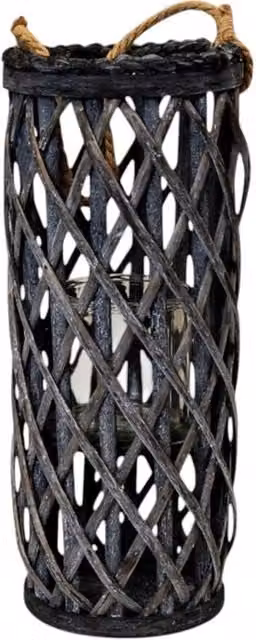 Four Candle Grey Washed Rustic Metal Decorative Tabletop Lantern, Height: 40 cm