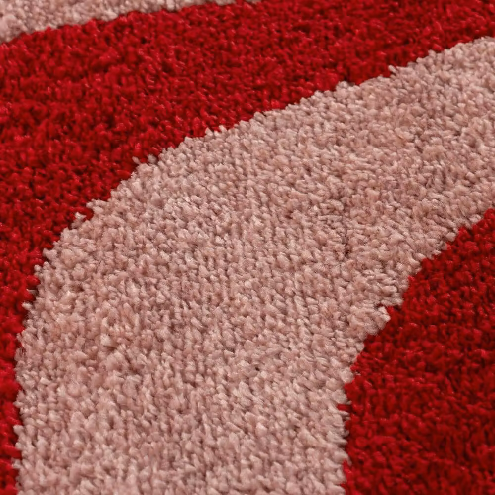 THE RUGS Joli Striped Soft and Dense Pile Pink Rectangular Rug, W: 120 cm, L: 170 cm – 3