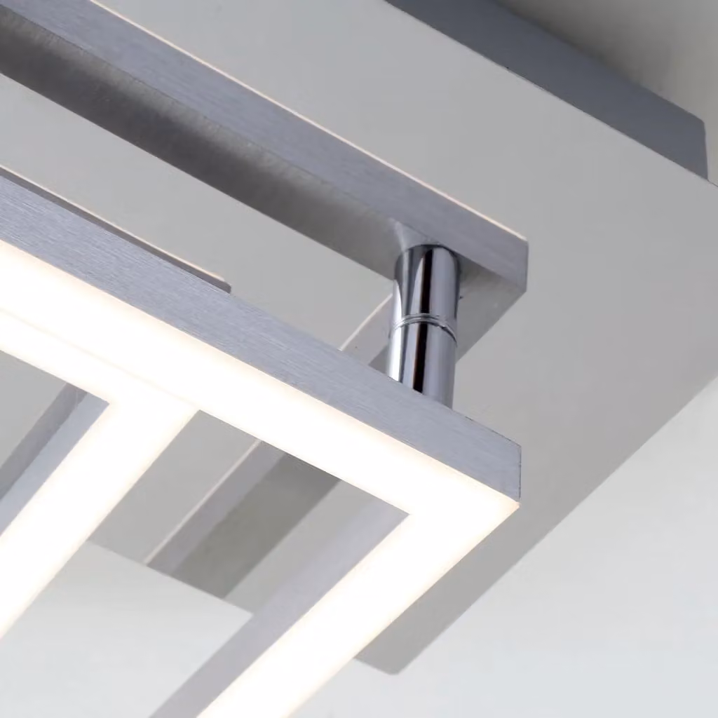Briloner LED adjustable ceiling light in chrome silver, 12W, 1000 lumens, 3000K warm white – 4