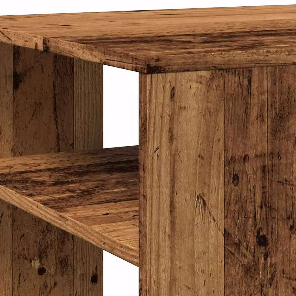 Berkfield Home Rustic Brown Coffee Table in Engineered Wood, W/D/H: 100 x 50 x 40 cm – 5