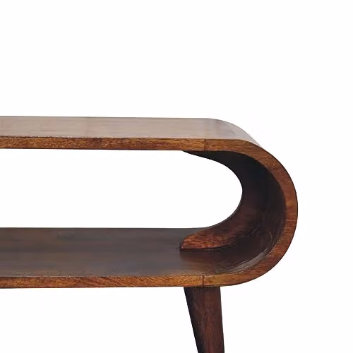 Artisan Furniture Amaya Mango Wood Nordic Style Coffee Table, Brown, W/D/H: 90 x 40 x 35 cm – 4
