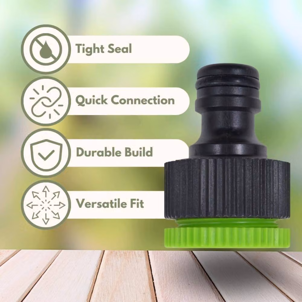 Marco Paul Black Plastic 3/4" & 1/2" Snap Action Threaded Tap Adaptor – 3