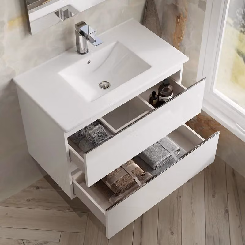 Banyetti Vatilla 800mm Wall Hung Vanity Unit with Lira Basin in Gloss White – 3