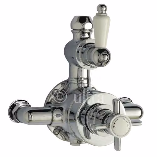 Ultra Beaumont Twin Exposed Thermostatic Shower Valve in Chrome