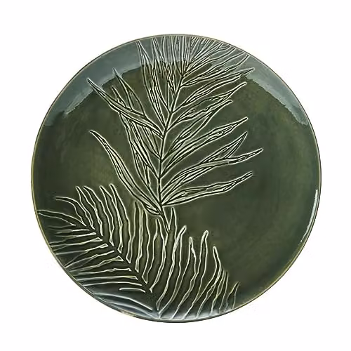 Mikasa Jardin Green Floral Stoneware Round Serving Platter, Diameter: 35.5 cm – 6
