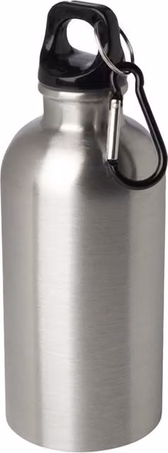 Floso Stainless Steel Single Wall 400ml Water Bottle in Silver