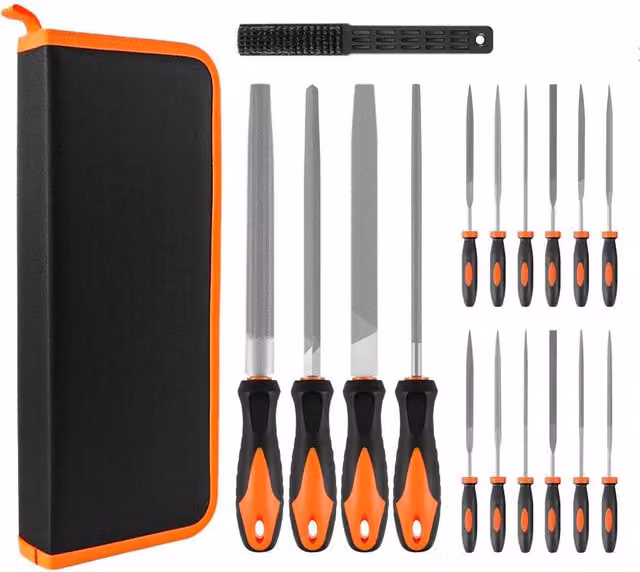 FLAVORA 17 Piece Black Metal Hand and Needle File Set – 1