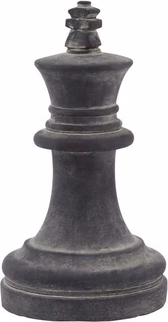 Hill Interiors Amalfi King Chess Piece in Grey Ceramic – 1